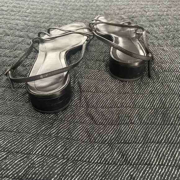 Giorgio Armani Black Strappy Sandals - Picture 7 of 12